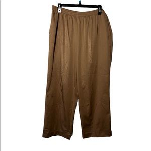 Alfred Dunner tan elastic waist coastal granny pants